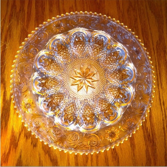 Glass Egg Serving Platter Easter Holiday Farmhouse Party  Cottagecore Luxury - Picture 1 of 3